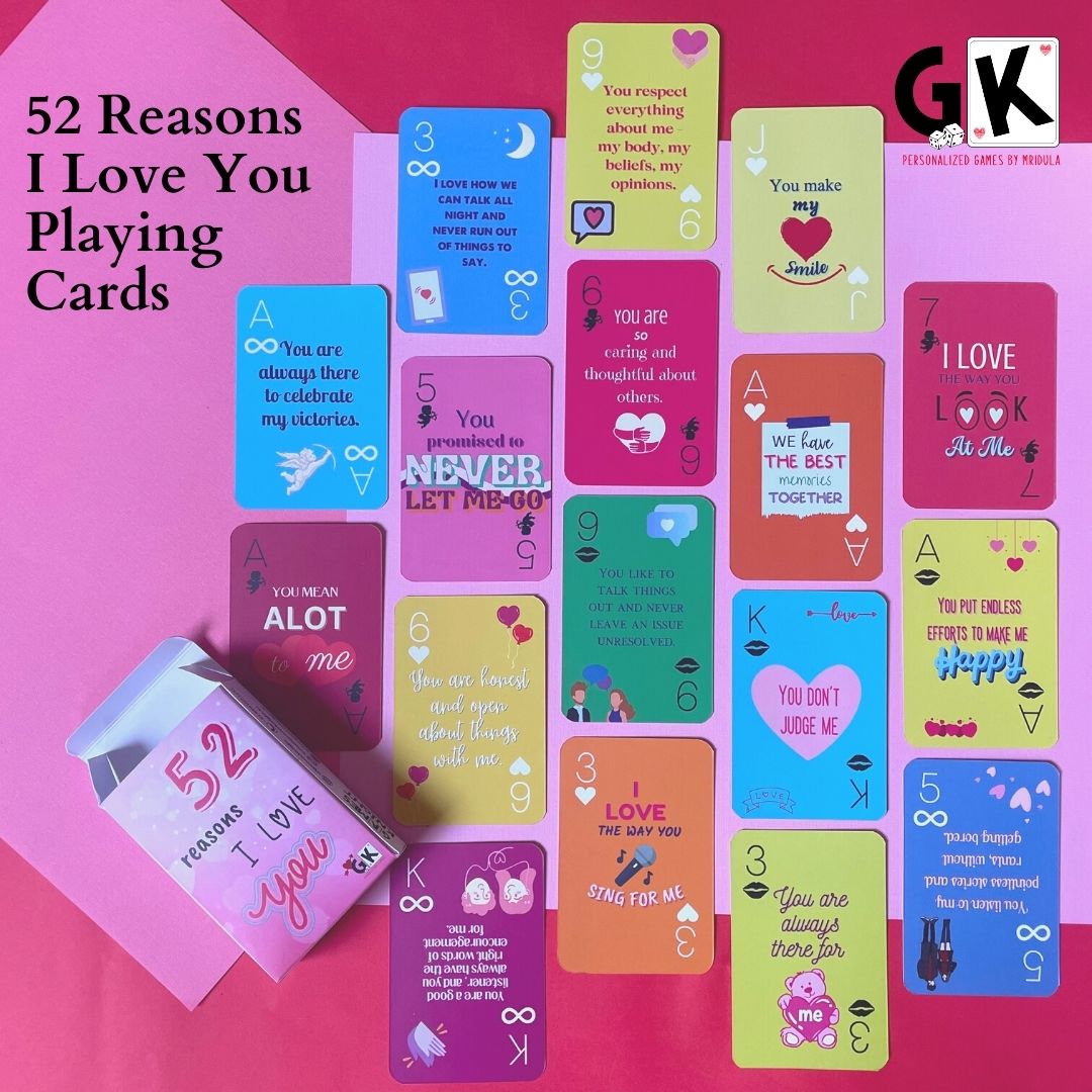52 Reasons I Love You Playing Cards - Valentines